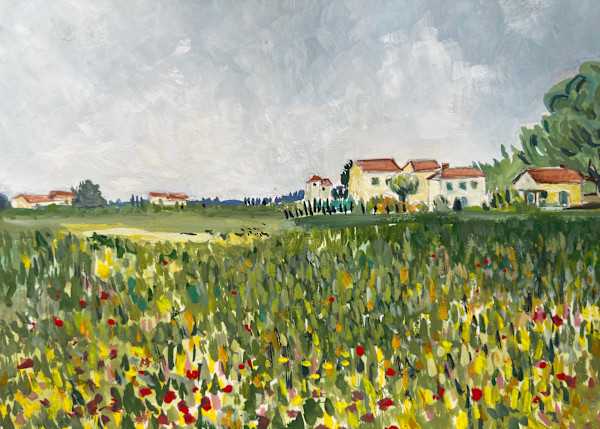 After van Gogh’s “A Field with Poppies” 1888 by Susan Lynne Peters, Image 1.