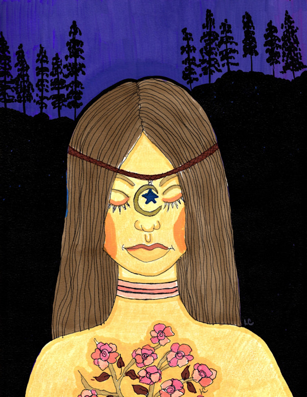 Mystic Walk mixed media artwork by Lisa Casineau by Lisa Casineau, Image 1.