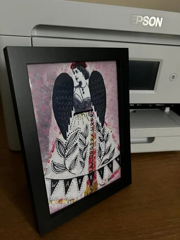Warrior mixed media art by Lisa Casineau by Lisa Casineau, Image 1.