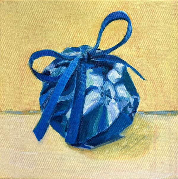 Wrapped In Blossoms: Blue Ribbon by Ariel Davis, Image 1.