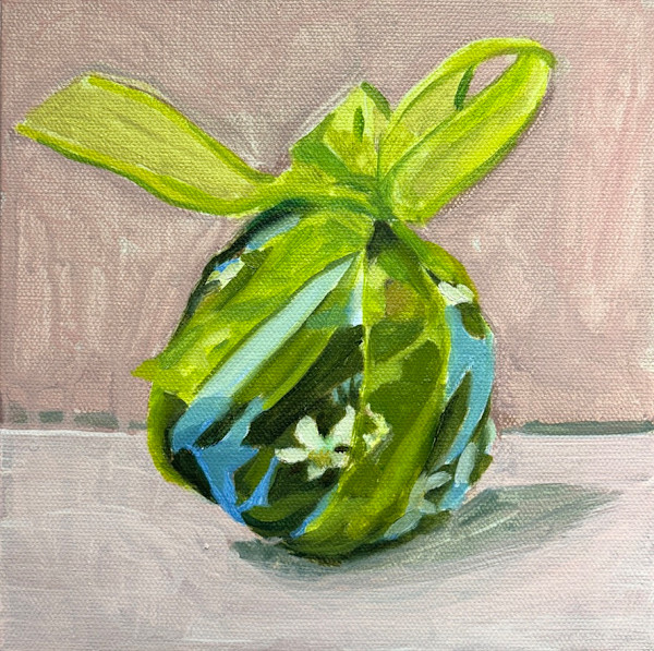 Wrapped In Blossoms: Chartreuse Bow by Ariel Davis, Image 1.