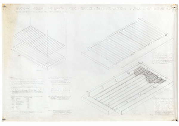 Survival Piece I, Earth Air Water - Hog Pasture Mix, Sketch by Harrison Studio, Image 1.
