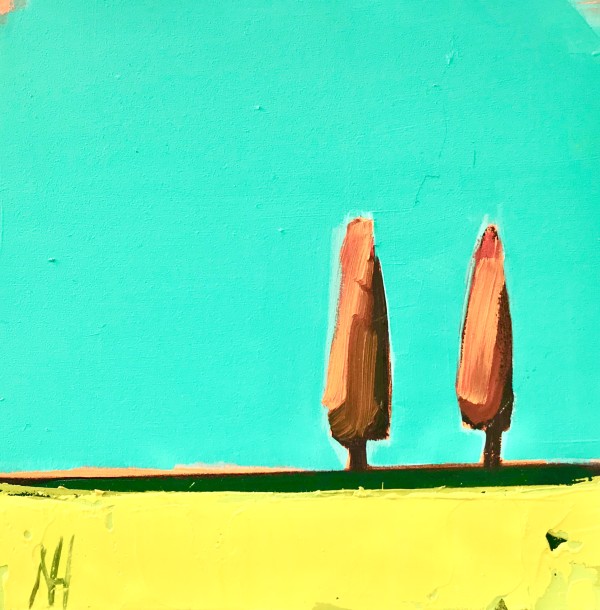 Mustard Field, Three by Nancy B. Hartley