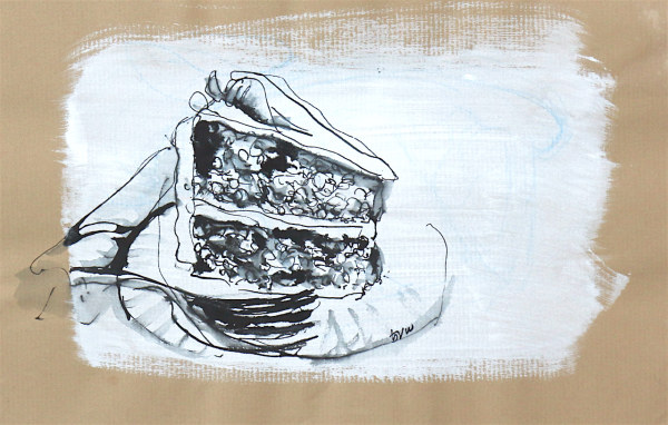 carrot cake w/ napkin by beth vendryes williams