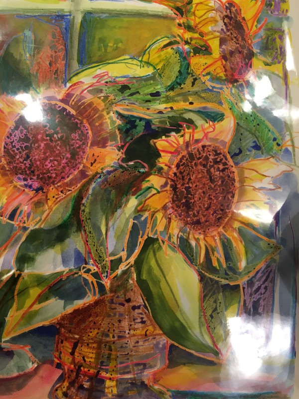 burst of sunflowers by beth vendryes williams
