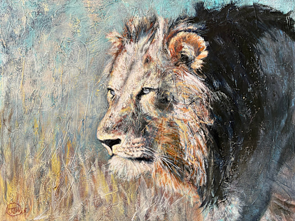 Lion in the Grass by Jennifer Winkelman, Image 1.