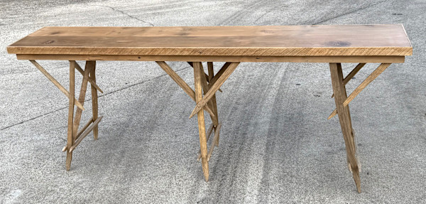 Wavy Wood Console by reworksHome, Image 1.