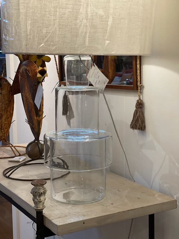 glass table lamp, Image 1.