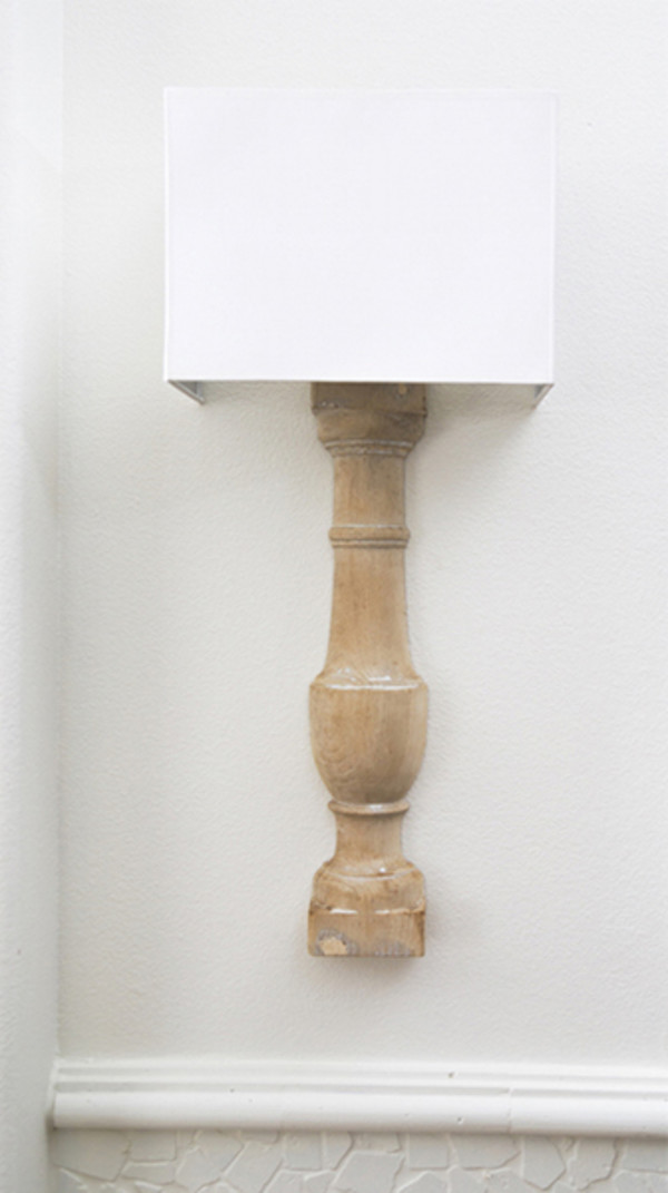 Wooden Half Baluster Sconce by reworksHome, Image 1.