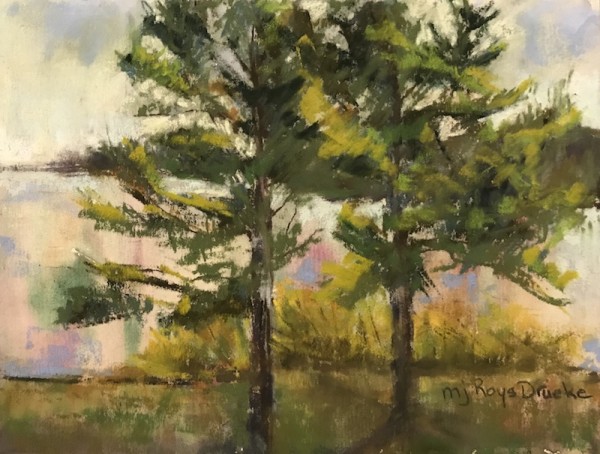 Pines on the Harbor by Mary Jo Roys Drueke