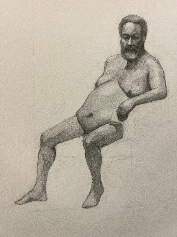 Male Sitting by Maura Rogers, Image 1.