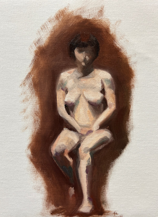 Female sitting - Alla Prima - Sienna Study by Maura Rogers, Image 1.