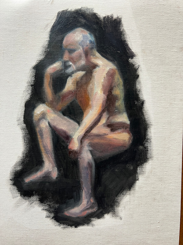 The Thinker - Alla Prima by Maura Rogers, Image 1.