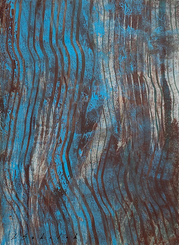 Blue Bark (I Remember The First Time I Painted A Tree Blue) (Bark 4) by Lori Sokoluk
