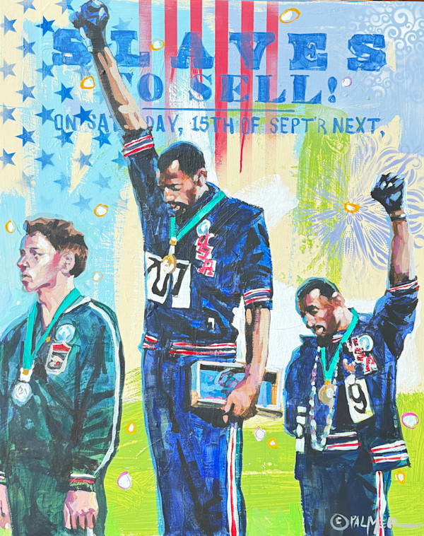 John Carlos and Tommy Smith by Charly Palmer, Image 1.