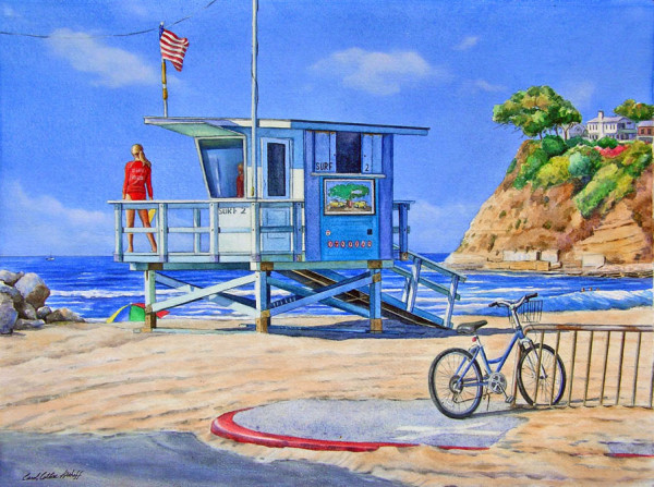 Lifeguard Cabrillo Beach by Carol Cottone-Kolthoff