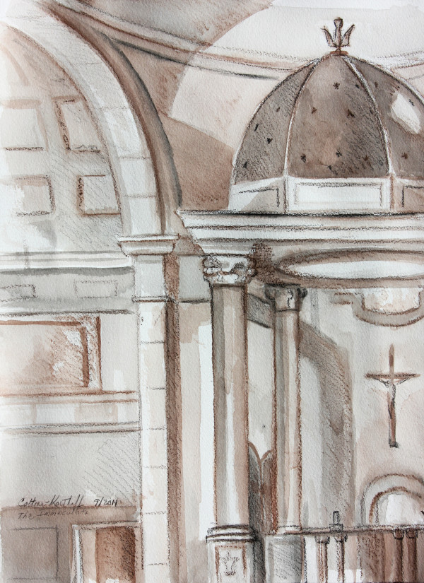 Immaculata: drawing in stabillo pencil by Carol Cottone-Kolthoff