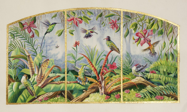 Hummingbird Triptych   (San Diego Zoo) by Carol Cottone-Kolthoff