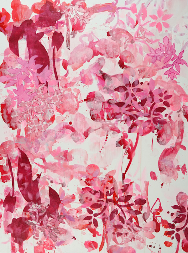 Pink Interlude  48 x 36 2020 by Lisa Petker Mintz, Image 1.
