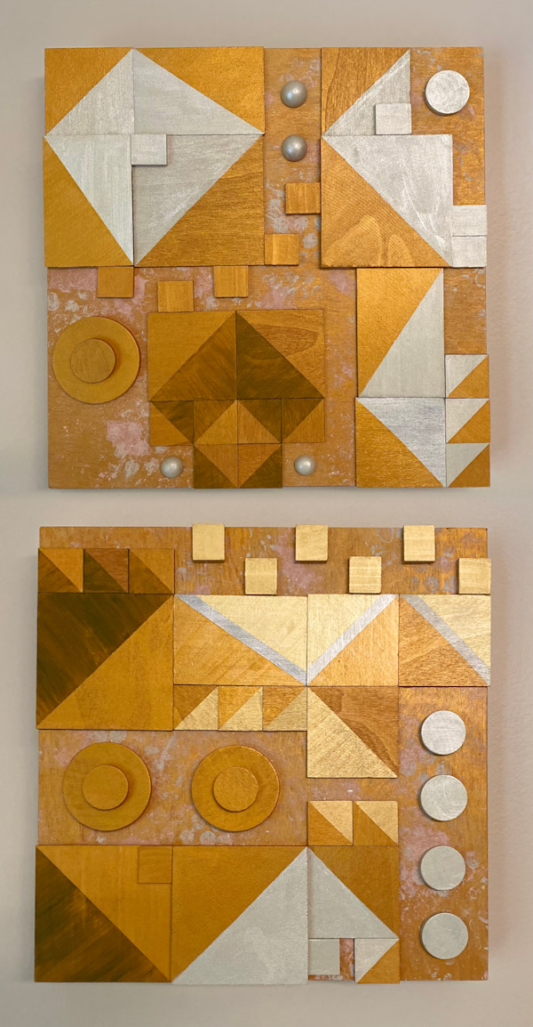 Copper & Pearls No. 1 & No. 2 - Available as a Pair by Helen Ziga, Image 1.