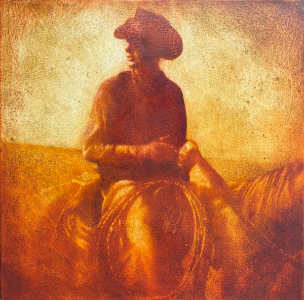 Cowboy, (Study, in the manner of Bernie Fuchs, from Erwin E. Smith) by Charlie Hunter