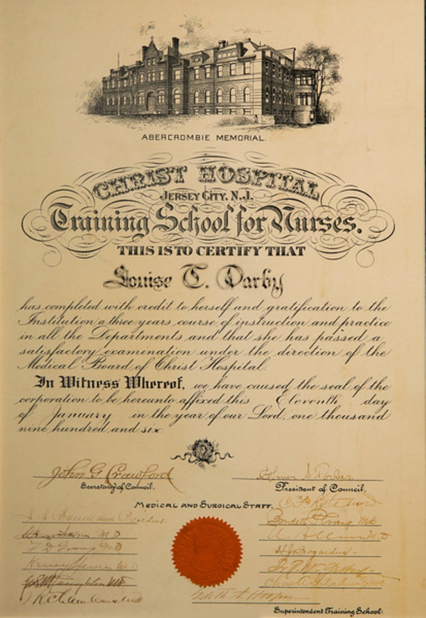 Untitled (1906 Nursing Diploma)