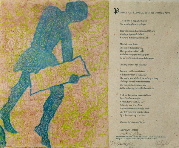 Paper: A Pulp Romance in Three Wanton Acts Letterpress: Lisa Switalski by Anne Q. McKeown