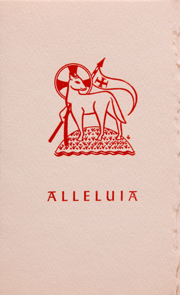 Untitled (Holy Cards--Alleluia) by Constance Mary Rowe also known as Sister Mary of the  Compassion, O.P.