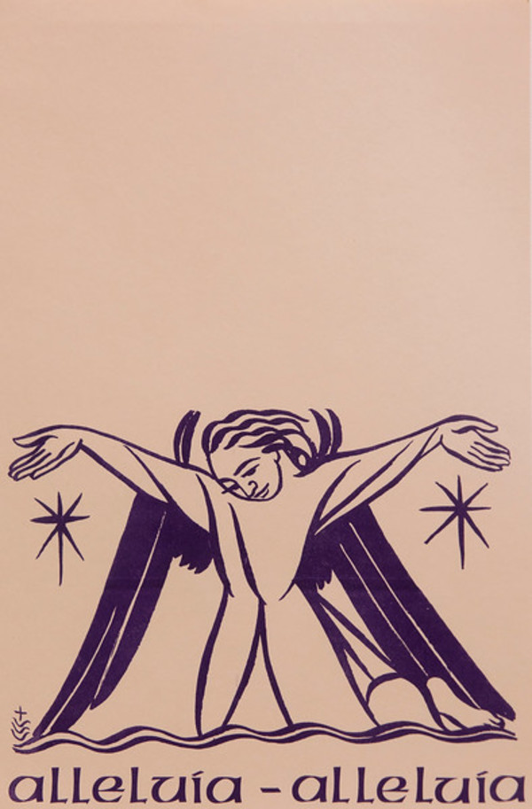 Untitled (Holy Cards--alleluia-alleluia 2) by Constance Mary Rowe also known as Sister Mary of the  Compassion, O.P.