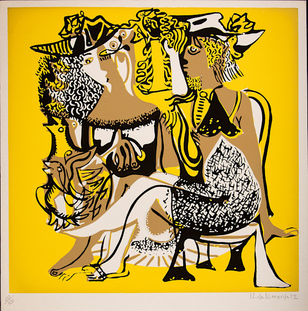 Untitled (Two Female with Two Birds) by de Almeida