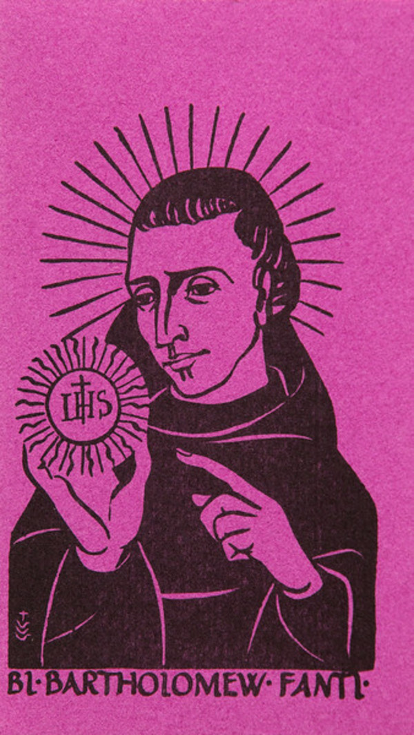 Untitled (Holy Cards--BL Bartholomew Fanti) by Constance Mary Rowe also known as Sister Mary of the  Compassion, O.P.