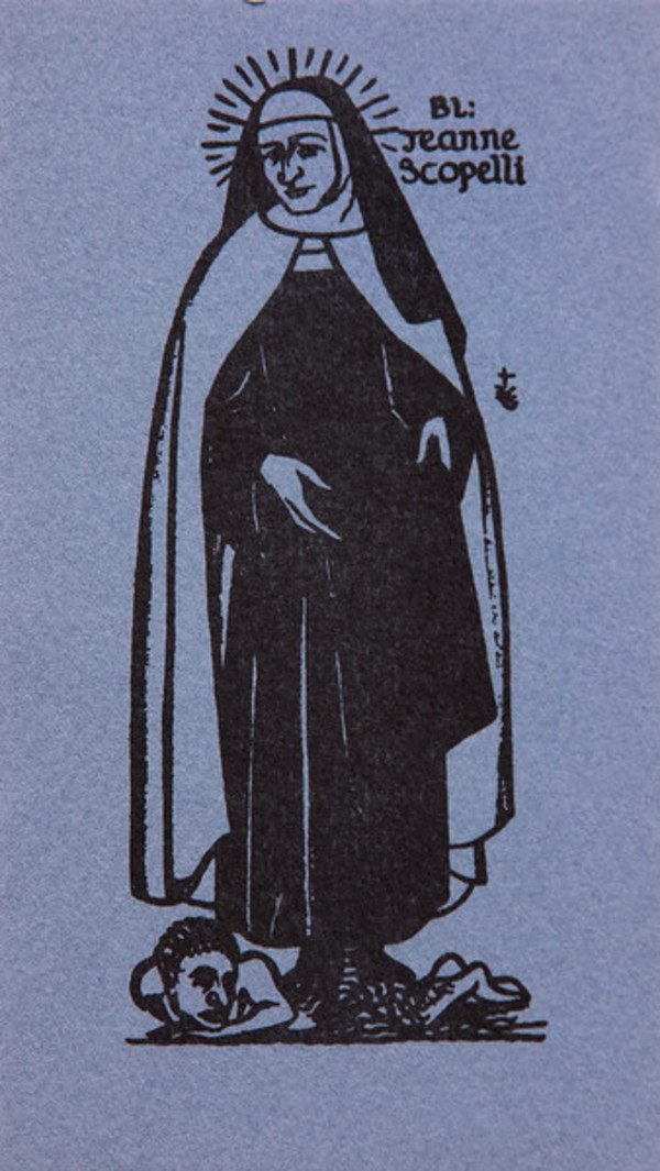 Untitled (Holy Cards--BL Jeanne Scopelli) by Constance Mary Rowe also known as Sister Mary of the  Compassion, O.P.