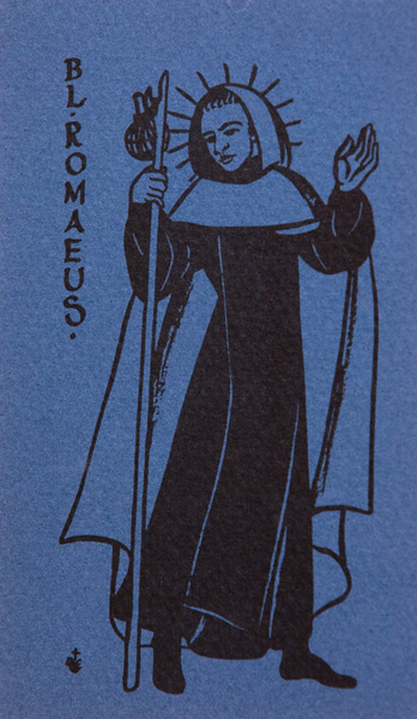 Untitled (Holy Cards--BL Romaeus) by Constance Mary Rowe also known as Sister Mary of the  Compassion, O.P.