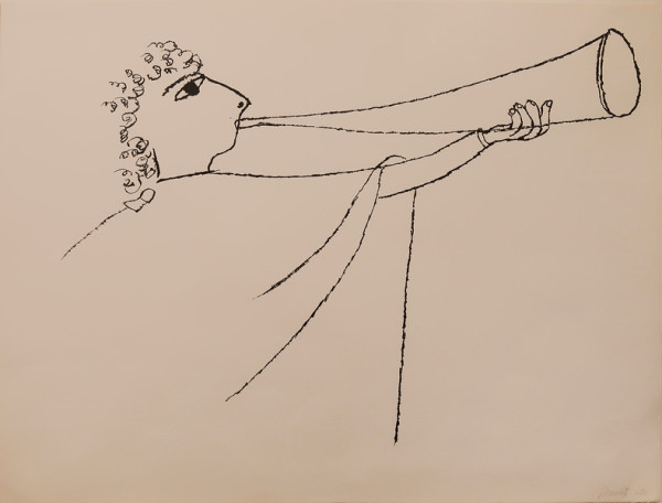 Youth Sounding Trumpet by Ben Shahn