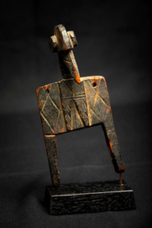 Untitled (Female Bird Wood Heddle Pulley) by Artist Unknown