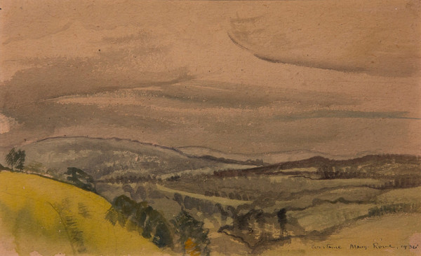 Untitled (Landscape--watercolor) by Constance Mary Rowe also known as Sister Mary of the  Compassion, O.P.
