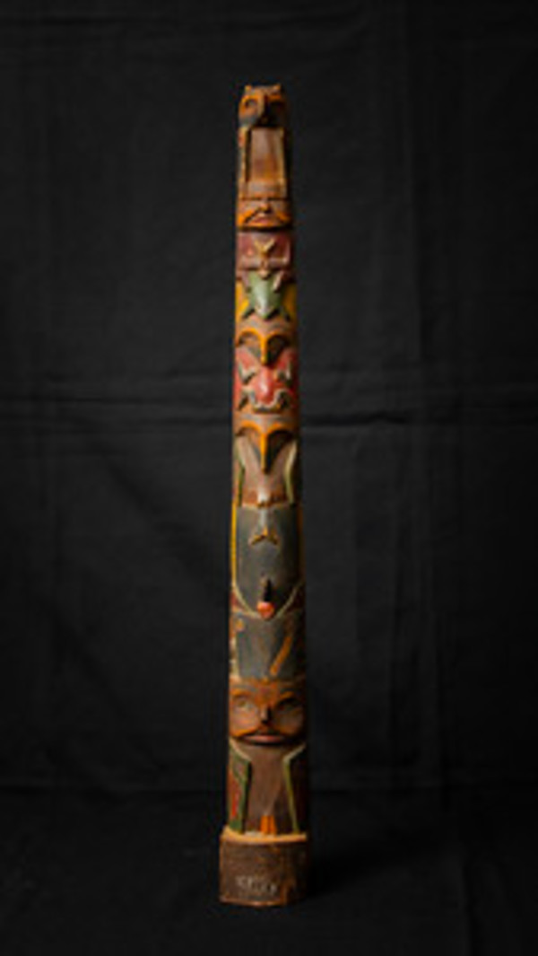 Untitled (Northwestern Tsimshian Indian Cedar Wood Totem) by Artist Unknown