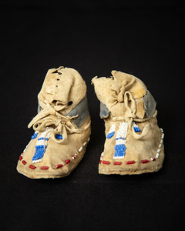 Untitled (Child's Beaded Moccasins) by Artist Unknown