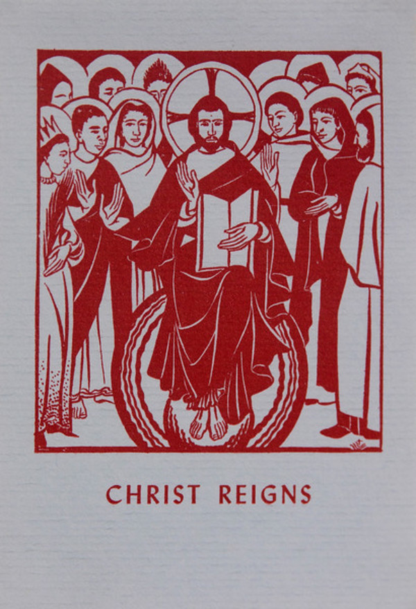 Untitled (Holy Cards--Christ Reigns) by Constance Mary Rowe also known as Sister Mary of the  Compassion, O.P.