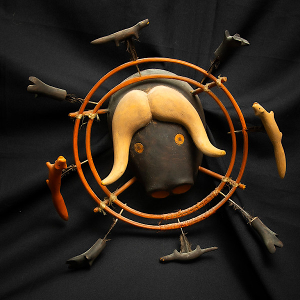 Untitled (Eskimo Wood Carved Mask) by Artist Unknown