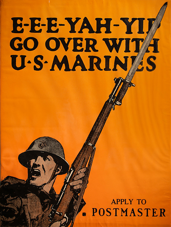 Untitled (E-E-E-YAH-YIP GO OVER WITH U.S. MARINES) by Charles Buckles Falls
