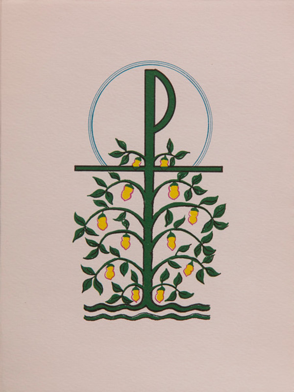 Untitled (The Letter P on Top of Fruit Tree) by Maria Immaculata Tricholo also known as  Sister Mary Gemma of Jesus Crucified, O.P.