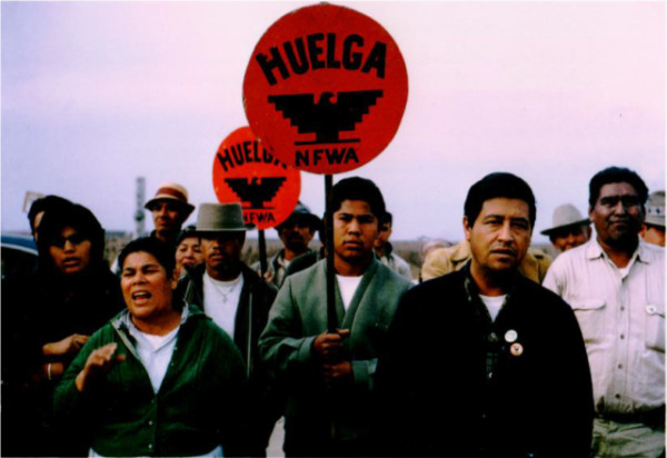 Cesar Chavez, leader of the NFWA, California, USA by Paul Fusco