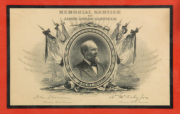 Untitled (President Garfield Funeral Invitational) by Artist Unknown