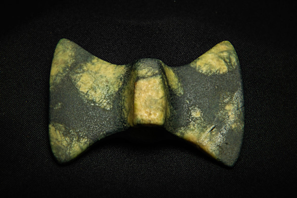 Untitled (Middle Archaic Period Carved Winged Banner Stone) by Artist Unknown