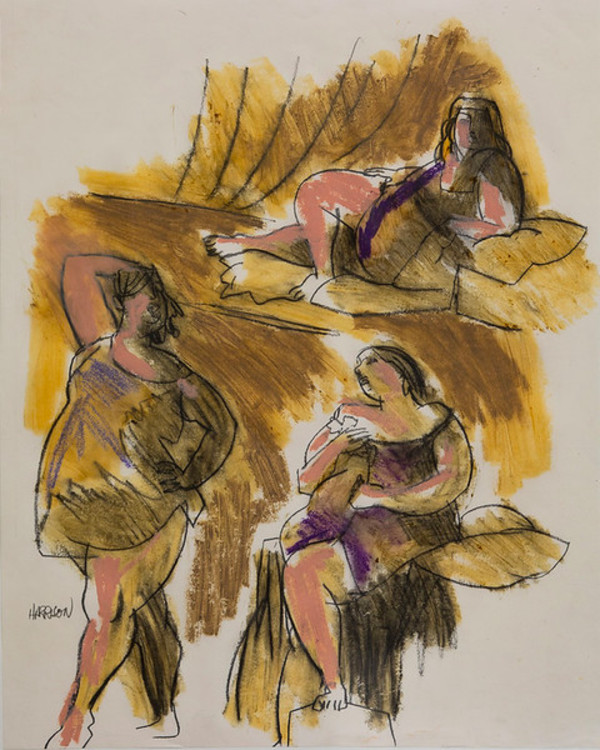 Untitled (3 Female Figures) by Hugh Harrison