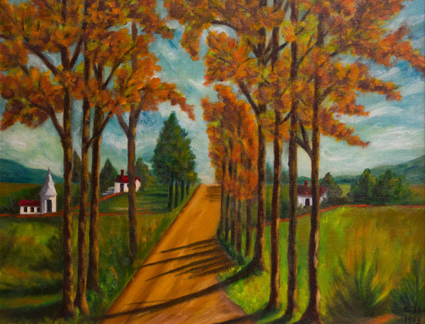 Untitled (Straight Path through Trees) by Sister Mary Hyacinthe Logue, O.P.