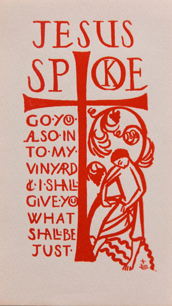 Untitled (Holy Cards--"Jesus Spoke...") by Constance Mary Rowe also known as Sister Mary of the  Compassion, O.P.