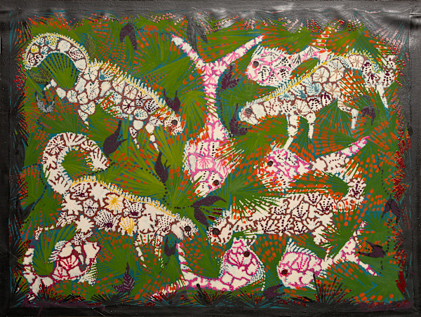 Untitled (4 Reptiles and 6 Fish) by Kidiyu Culina