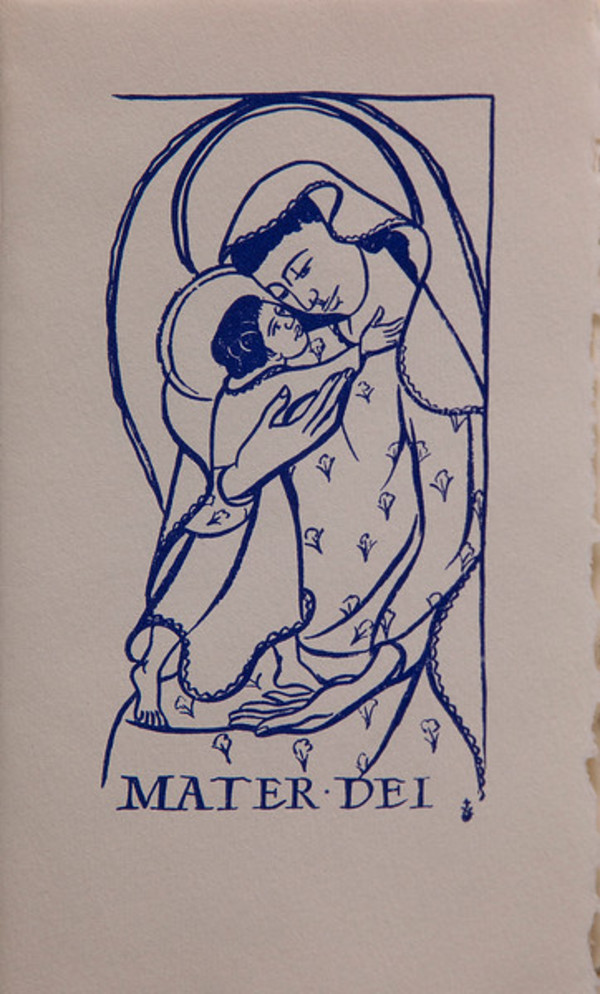 Untitled (Holy Cards--Mater Dei) by Constance Mary Rowe also known as Sister Mary of the  Compassion, O.P.